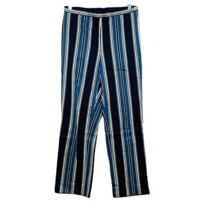 Lauren Ralph Lauren Blue White Wide Leg Pants Sz 4